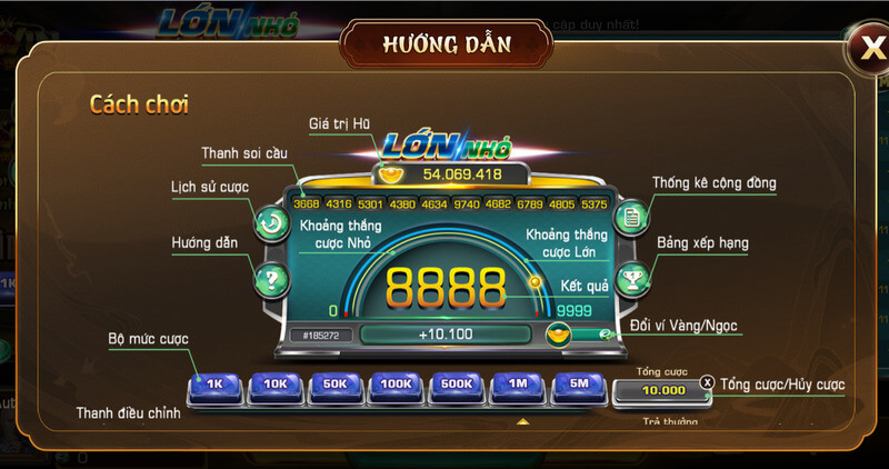 Hướng dẫn chơi minigame Lớn Nhỏ Iwin86 chi tiết