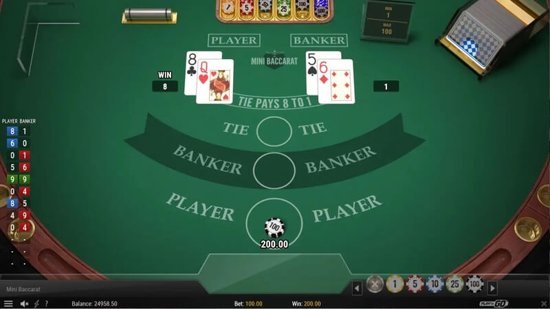 Luật chơi bài Baccarat Iwin86