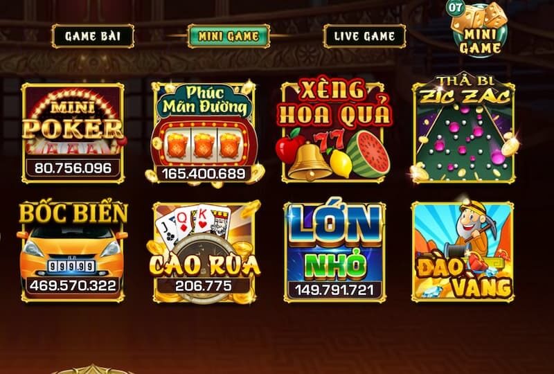 Tổng quan minigame lớn nhỏ