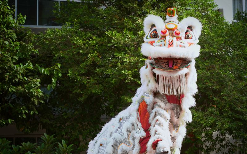 Mơ thấy trong sân nhà có múa lân tượng trưng cho niềm vui trong gia đình